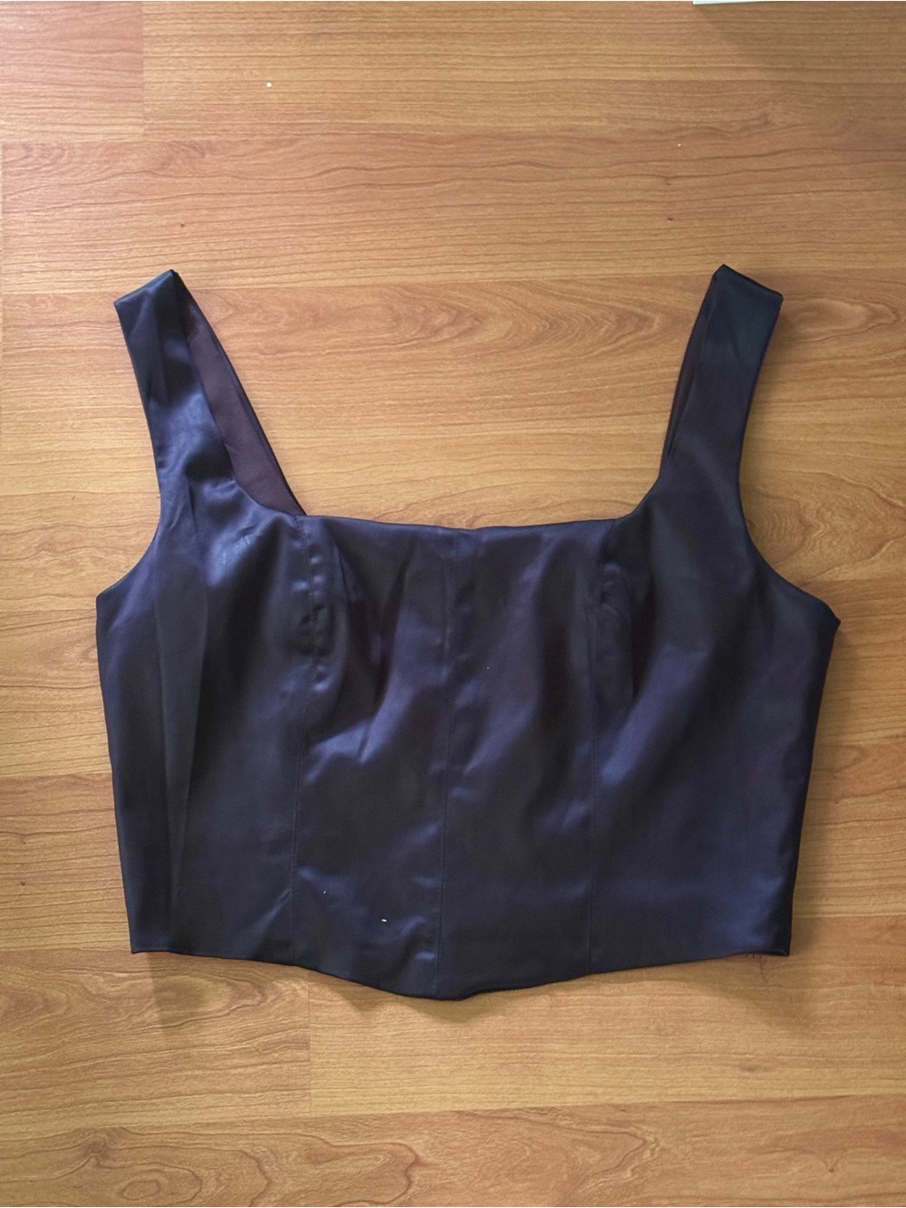 House of Harlow Brown Satin Corset
